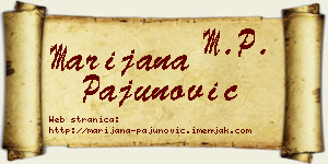 Marijana Pajunović vizit kartica